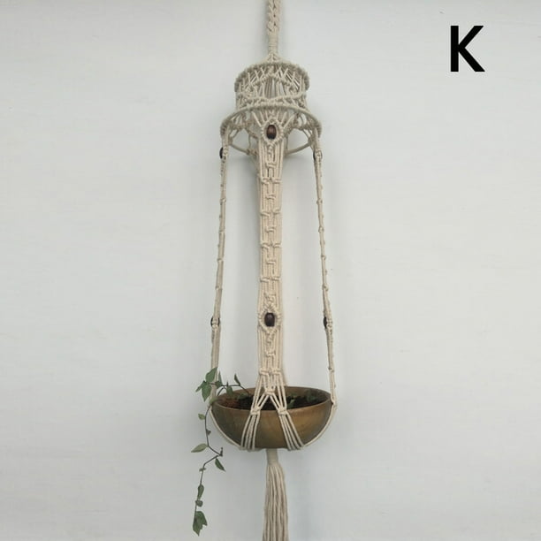 Vintage Macrame Plant Hanger Garden Flower Pot Holder Hanging Rope Basket Decor